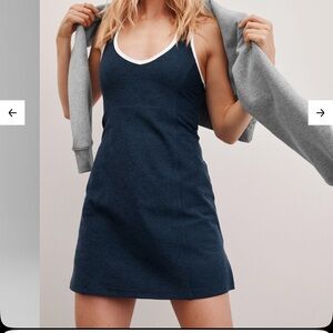 Beyond Yoga Navy and White Workout Dress